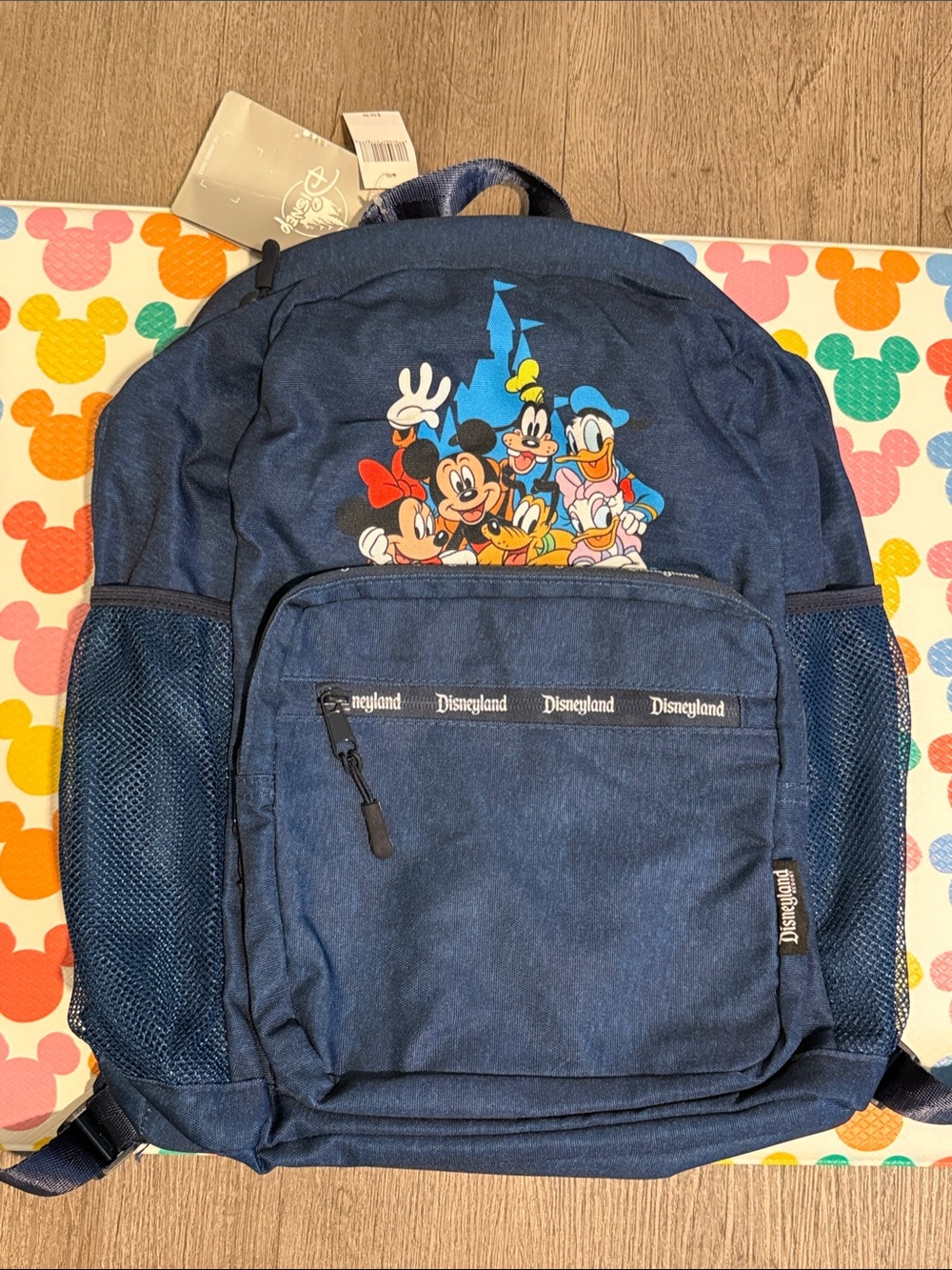 NWT** Disneyland Navy Blue Mickey & Friends Backpack